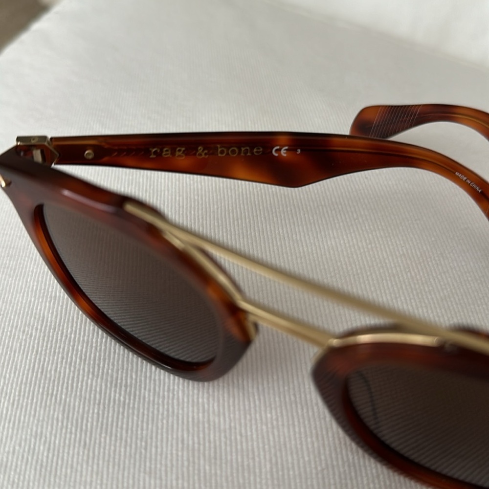 NWOT Rag & Bone 50MM RNB1005/S Square Sunglasses in Brown tortoise OS - Picture 6 of 10